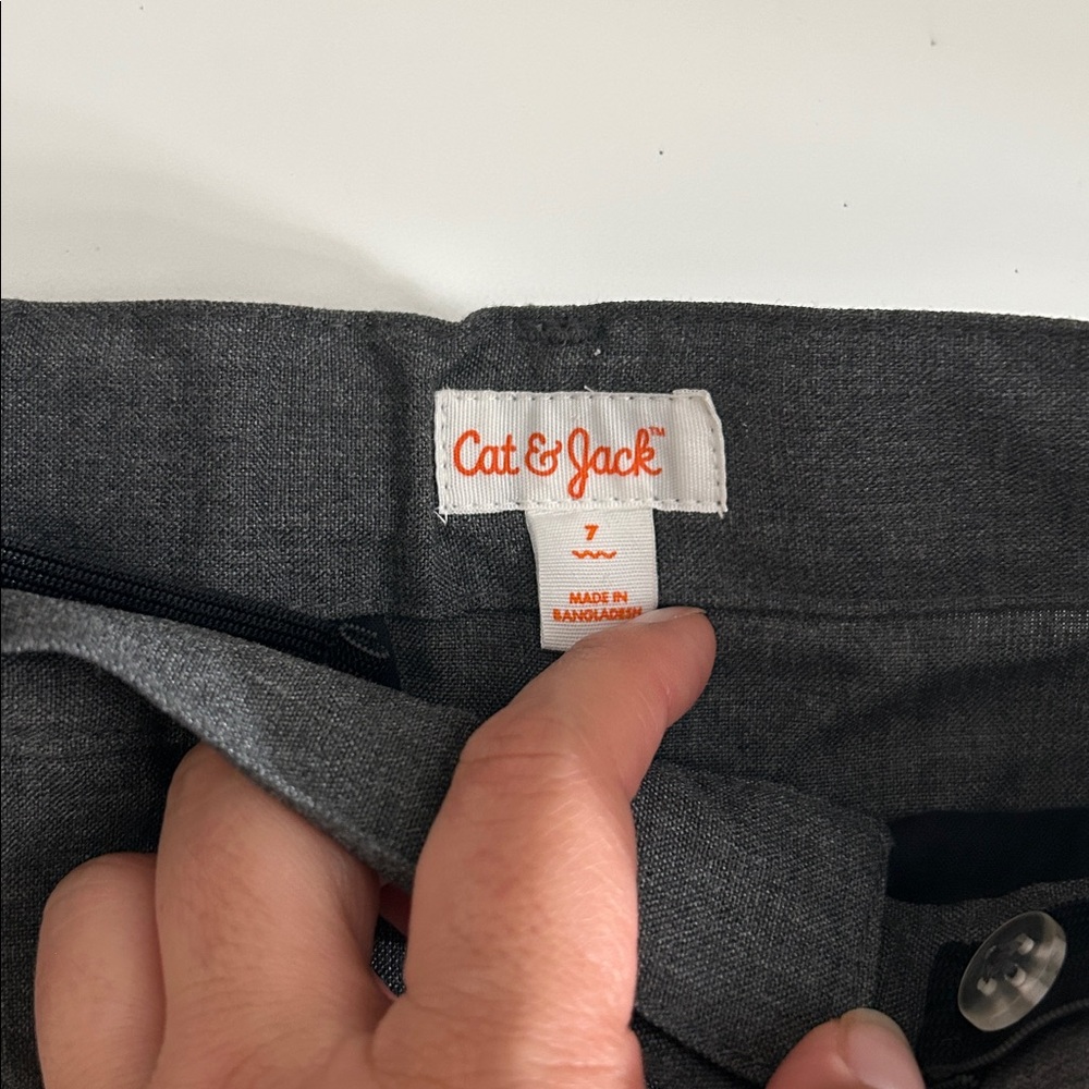 Cat & Jack Boy’s Dressy Gray Pants Size 7 - Picture 2 of 10